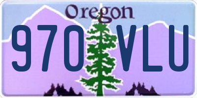OR license plate 970VLU
