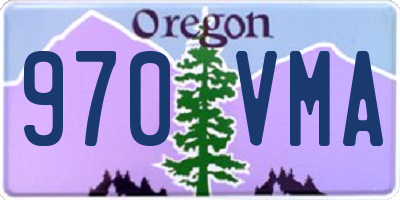 OR license plate 970VMA