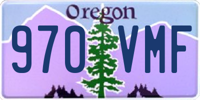 OR license plate 970VMF