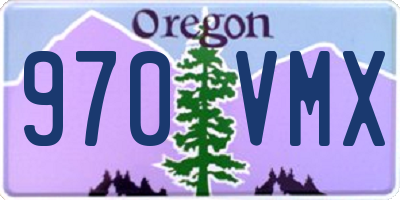 OR license plate 970VMX