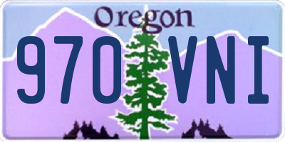 OR license plate 970VNI