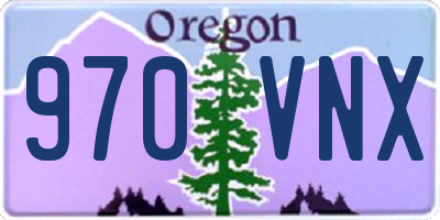 OR license plate 970VNX