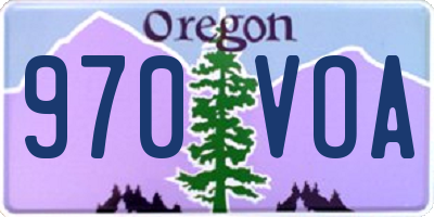 OR license plate 970VOA