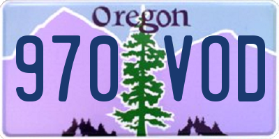 OR license plate 970VOD