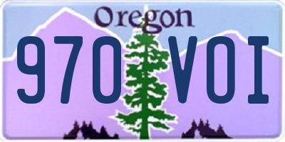 OR license plate 970VOI