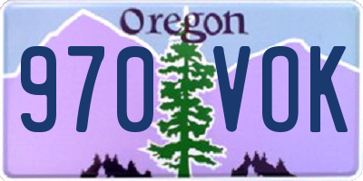 OR license plate 970VOK