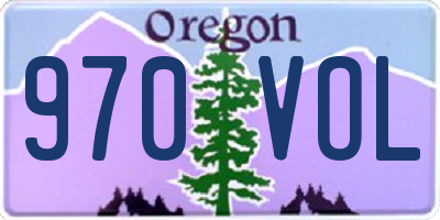 OR license plate 970VOL