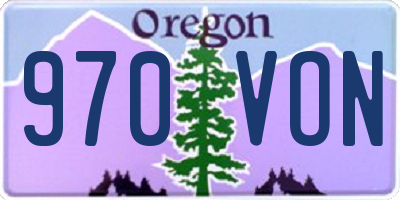OR license plate 970VON