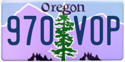 OR license plate 970VOP