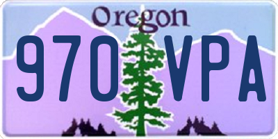 OR license plate 970VPA
