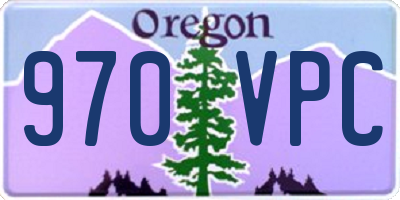 OR license plate 970VPC
