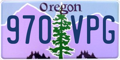 OR license plate 970VPG