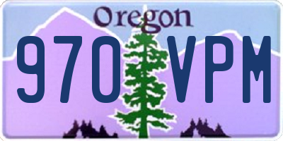 OR license plate 970VPM