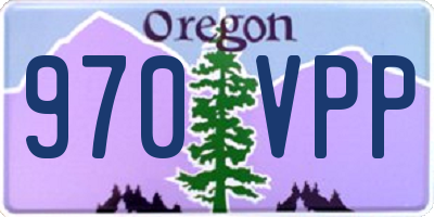 OR license plate 970VPP