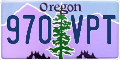 OR license plate 970VPT