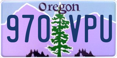 OR license plate 970VPU