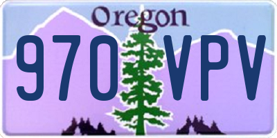 OR license plate 970VPV