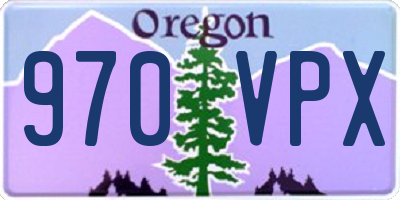 OR license plate 970VPX