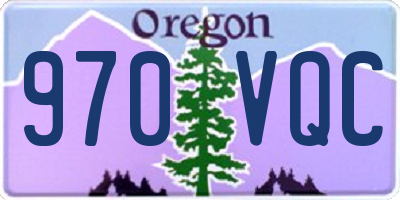OR license plate 970VQC