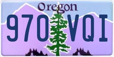 OR license plate 970VQI