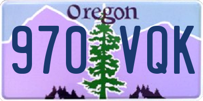 OR license plate 970VQK