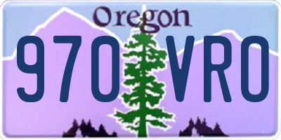 OR license plate 970VRO