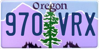 OR license plate 970VRX