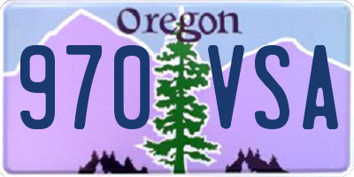 OR license plate 970VSA