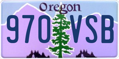OR license plate 970VSB