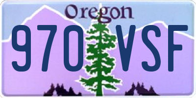 OR license plate 970VSF