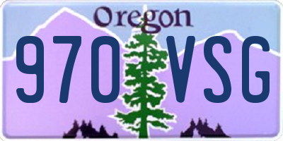 OR license plate 970VSG