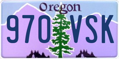 OR license plate 970VSK