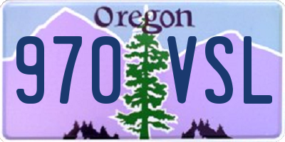 OR license plate 970VSL