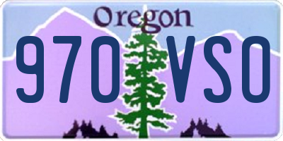 OR license plate 970VSO
