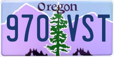 OR license plate 970VST