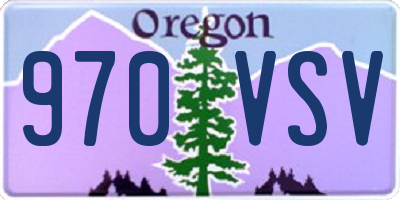 OR license plate 970VSV