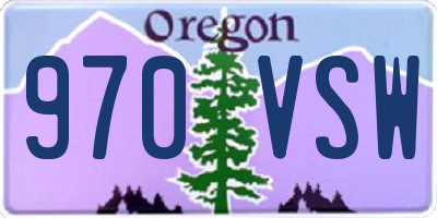 OR license plate 970VSW