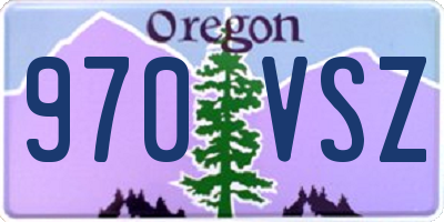 OR license plate 970VSZ