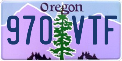 OR license plate 970VTF