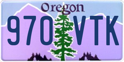 OR license plate 970VTK