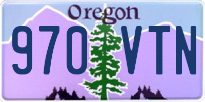OR license plate 970VTN