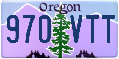 OR license plate 970VTT