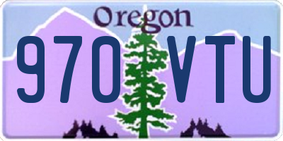 OR license plate 970VTU