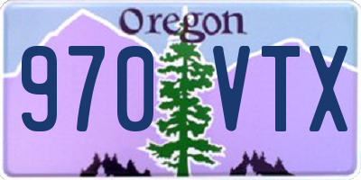 OR license plate 970VTX