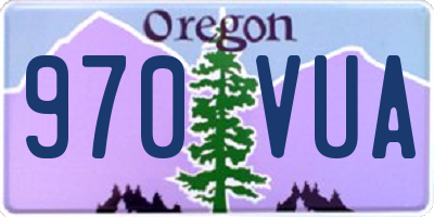 OR license plate 970VUA