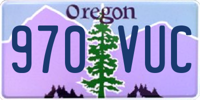 OR license plate 970VUC