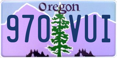 OR license plate 970VUI