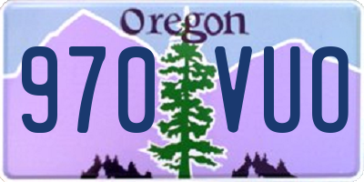 OR license plate 970VUO