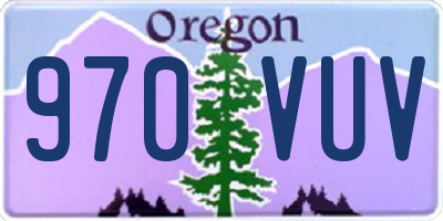 OR license plate 970VUV