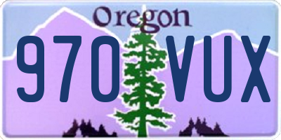 OR license plate 970VUX